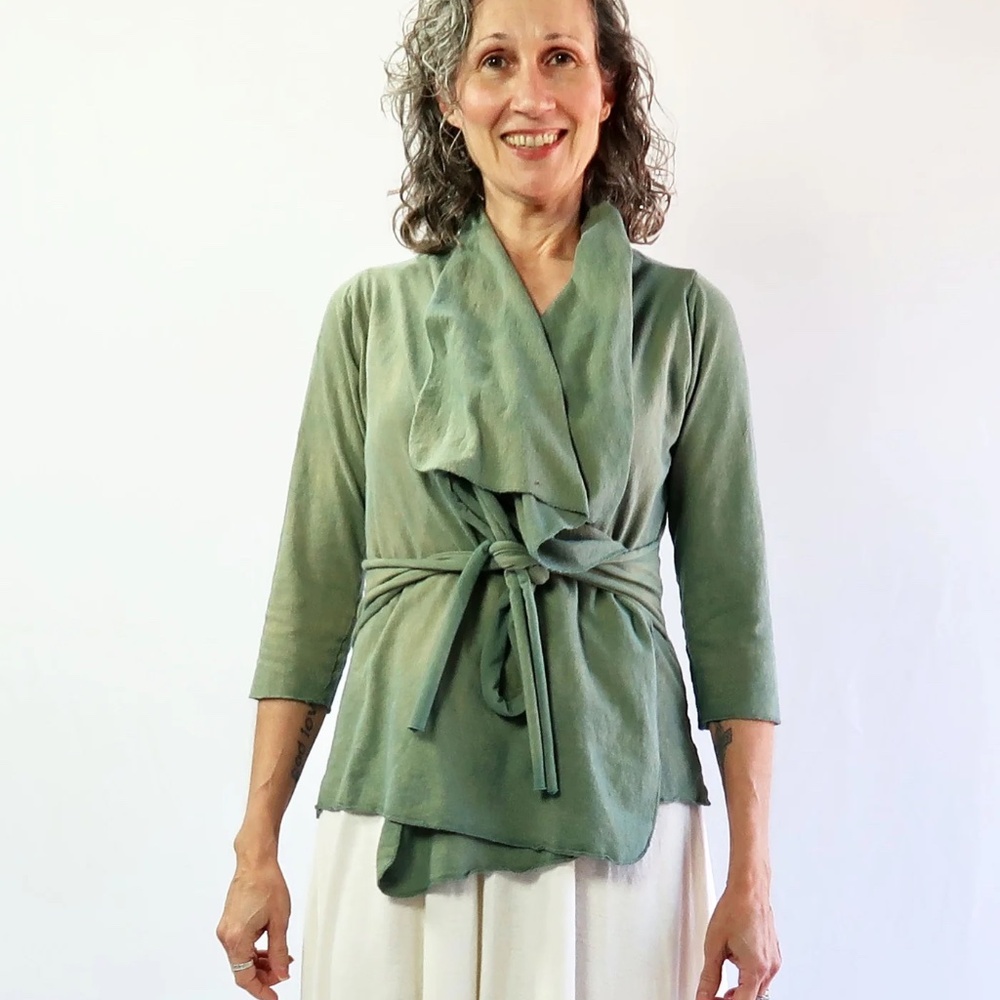 Gaia Conceptions Organic Cotton Cocoon Belted Jacket / S
